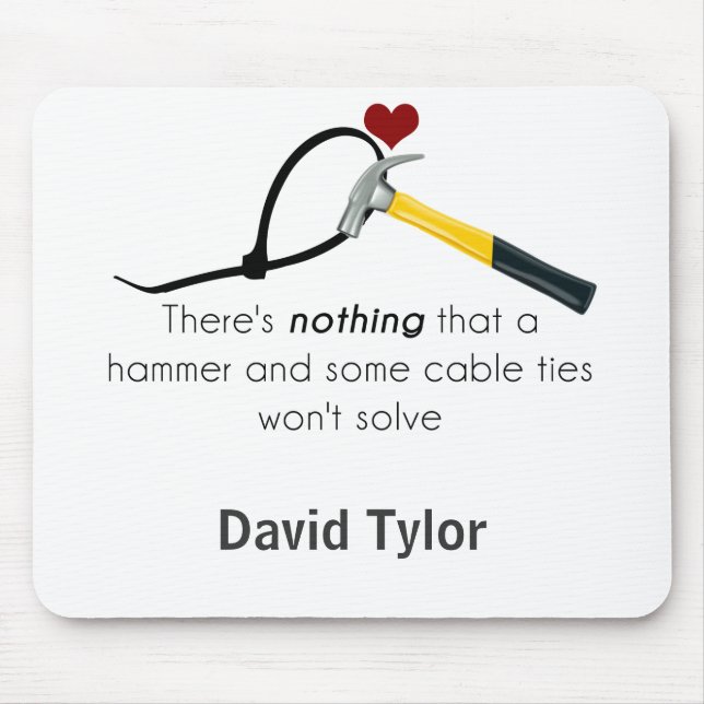 Hammer und Zap-Strap Mousepad (Vorne)