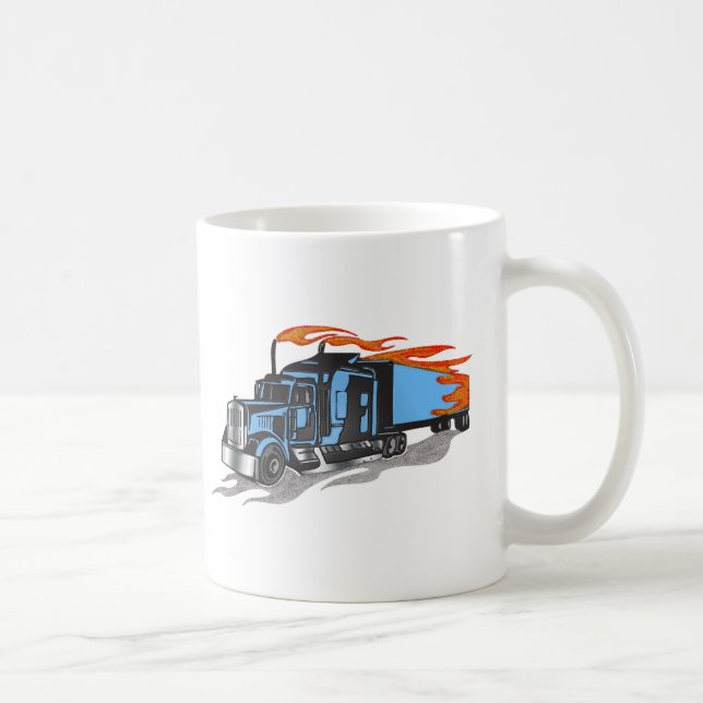 Hammer-unten Fernlastfahrer Kaffeetasse (Rechts)