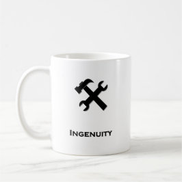 Hammer Wrench Einfallsschwarz Kaffeetasse