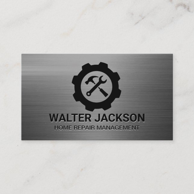 Hammer Wrench Geing Logo | Reparaturen Visitenkarte (Vorderseite)