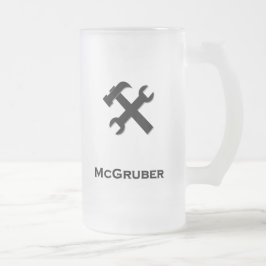 Hammer Wrench McGruber black Mattglas Bierglas