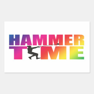 Hammer-Wurfs-Leichtathletik-Aufkleber Rechteckiger Aufkleber