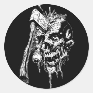 Hammered Skull Runder Aufkleber