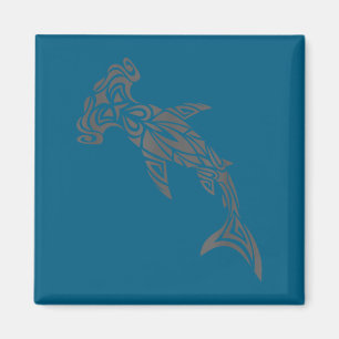 Hammerhai-Hai-Hawaiianisch-Polynesisches-Stammes-T Magnet