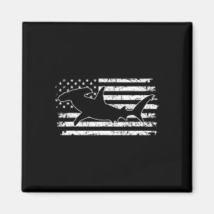 Hammerhai Us-Flag Unabhängigkeitstag Magnet