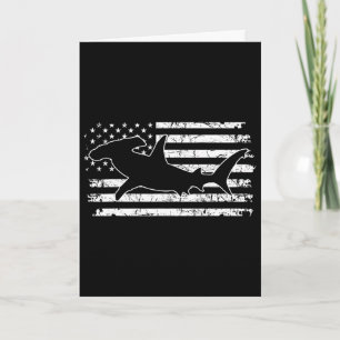 Hammerhai Us-Flagge Unabhängigkeitstag Karte