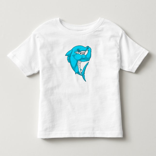 Hammerhead-Hai als Bodybuilder in der Bodybuilding Kleinkind T-shirt (Vorderseite)