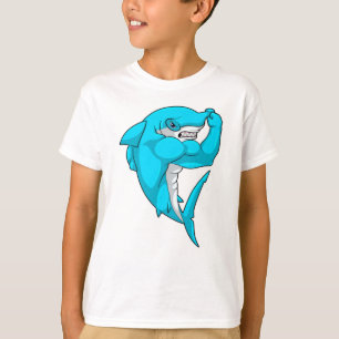 Hammerhead-Hai als Bodybuilder in der Bodybuilding T-Shirt