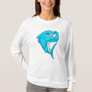 Hammerhead-Hai als Bodybuilder in der Bodybuilding T-Shirt