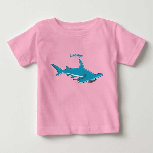 Hammerhead-Hai-Cartoon Baby T-shirt (Vorderseite)