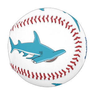 Hammerhead-Hai-Cartoon Baseball