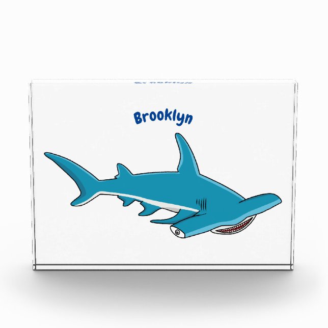 Hammerhead-Hai-Cartoon Fotoblock (Vorderseite)