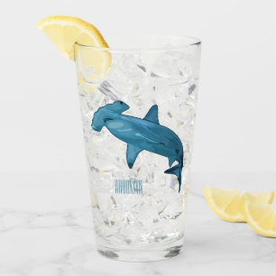 Hammerhead-Hai-Cartoon Glas