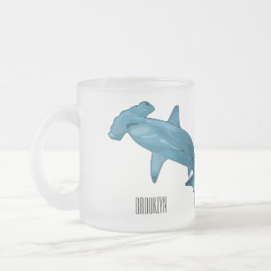 Hammerhead-Hai-Cartoon Mattglastasse