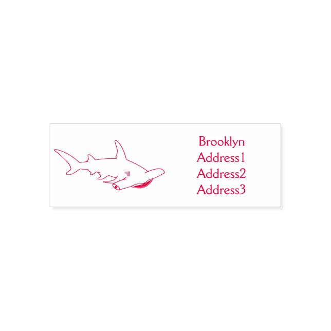 Hammerhead-Hai-Cartoon Permastempel (Design)