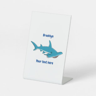 Hammerhead-Hai-Cartoon Sockelschild