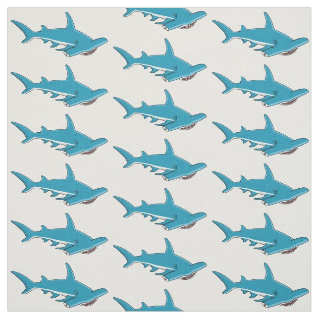 Hammerhead-Hai-Cartoon Stoff (Muster)