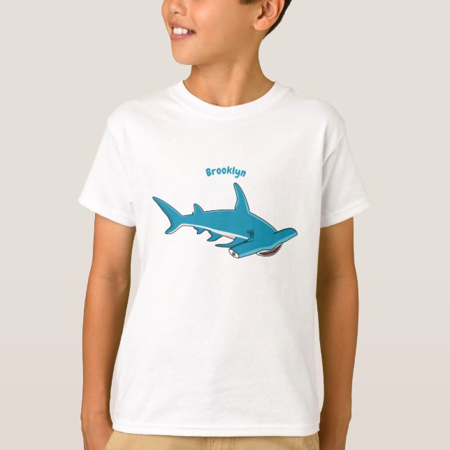 Hammerhead-Hai-Cartoon T-Shirt (Vorderseite)