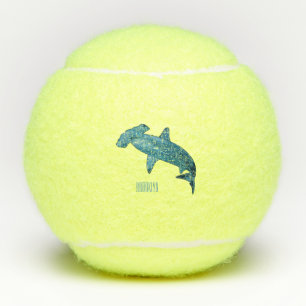 Hammerhead-Hai-Cartoon Tennisbälle