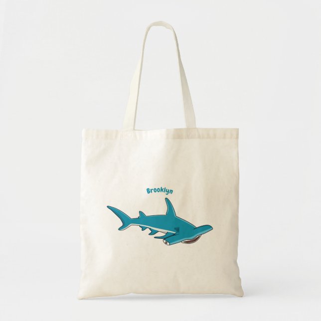 Hammerhead-Hai-Cartoon Tragetasche (Vorne)