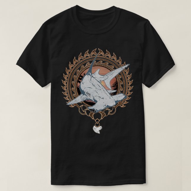 Hammerhead-Polynesier-Stamm T-Shirt (Design vorne)
