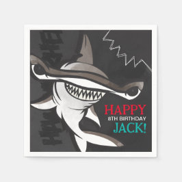 Hammerhead Shark Birthday Party Paper Napkins Serviette