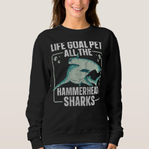 Hammerhead Shark Diving for a Hammerhead Shark 2 Sweatshirt