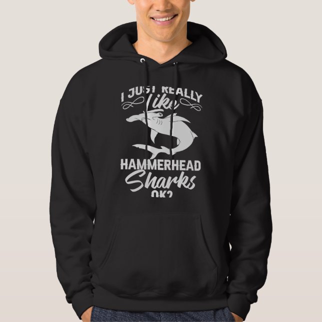 Hammerhead Shark Head Tooth Hoodie (Vorderseite)