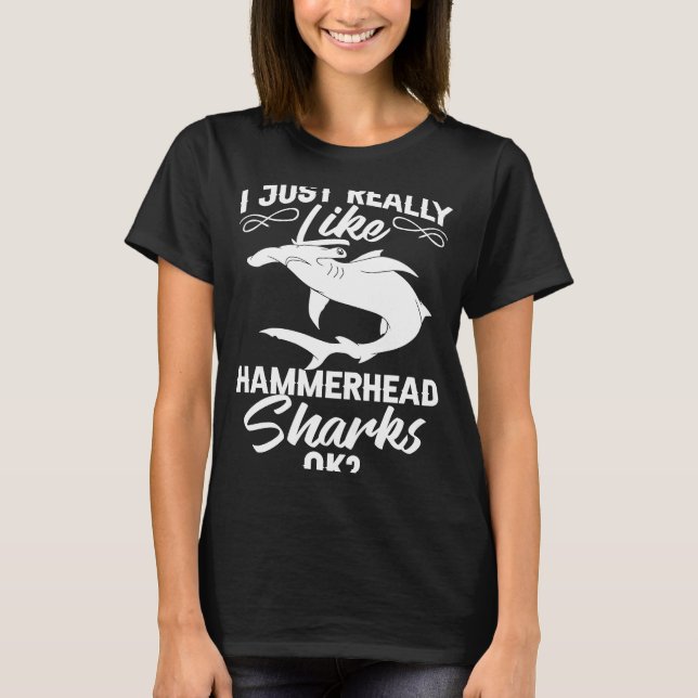 Hammerhead Shark Head Tooth T-Shirt (Vorderseite)