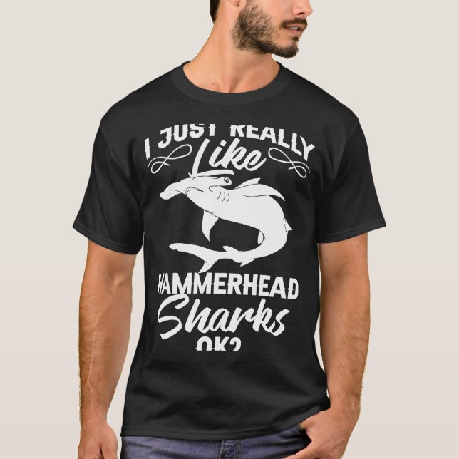 Hammerhead Shark Head Tooth T-Shirt (Vorderseite)
