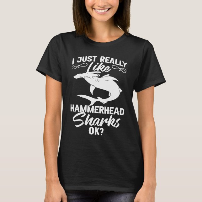 Hammerhead Shark Head Tooth T-Shirt (Vorderseite)
