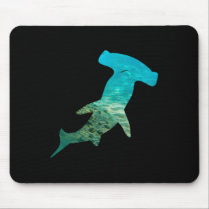 Hammerhead Shark liebt Silhouette Earth Day und O Mousepad