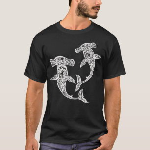 Hammerhead Shark Polynesian Art Maori Hawaii Tropi T-Shirt