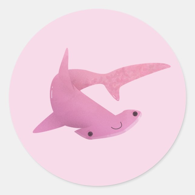 Hammerhead Shark Runder Aufkleber (Vorderseite)
