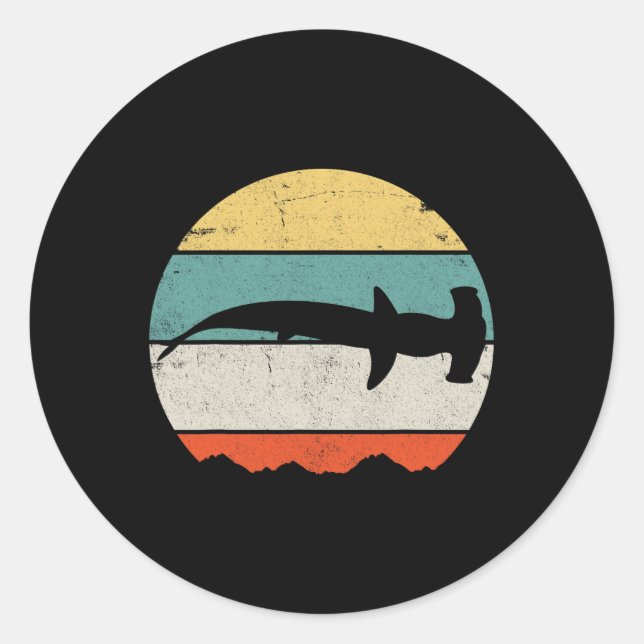 Hammerhead Shark Runder Aufkleber (Vorderseite)