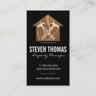 Hammers Wood Zuhause Hardware Business Card Visitenkarte