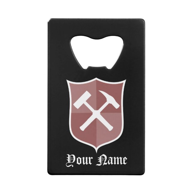 Hammerschild Kreditkartenflaschenöffner (Vorderseite)