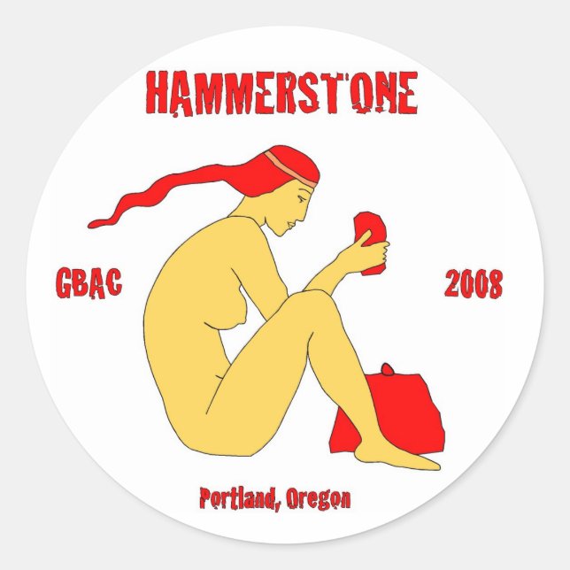 Hammerston-Bandaufkleber Runder Aufkleber (Vorderseite)