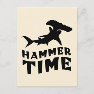 Hammerzeit Design für Hammerhead Shark Liebhaber Postkarte