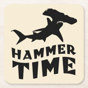 Hammerzeit Design für Hammerhead Shark Liebhaber Rechteckiger Pappuntersetzer