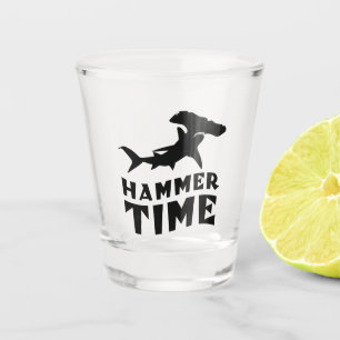 Hammerzeit Design für Hammerhead Shark Liebhaber Schnapsglas