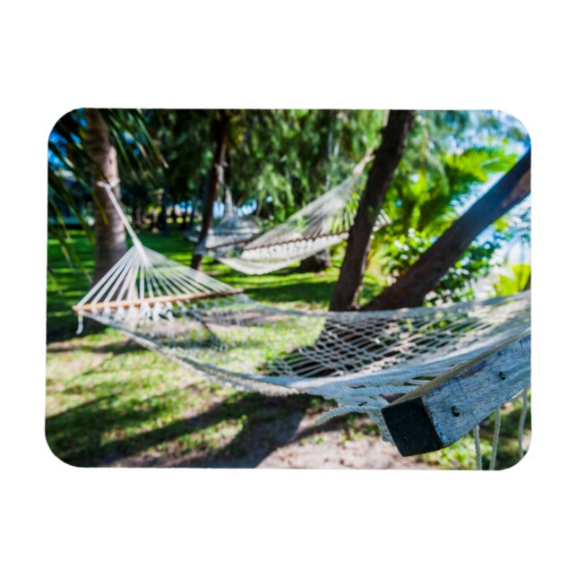 Hammock am Strand, Fidschi Magnet (Horizontal)