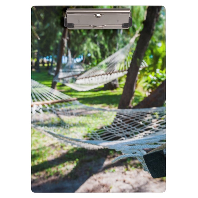 Hammock am Strand, Fiji Klemmbrett (Vorderseite)