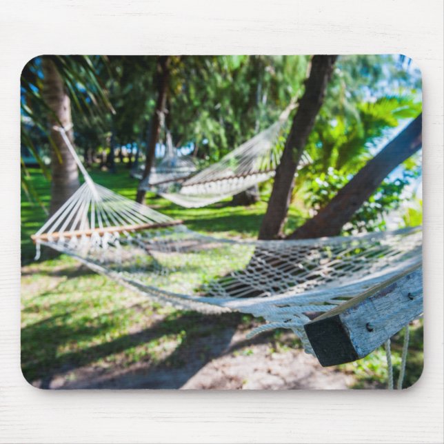 Hammock am Strand, Fiji Mousepad (Vorne)
