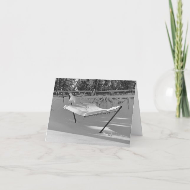 Hammock in the Snow Notecards Karte (Vorderseite)