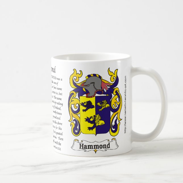Hammond Familien-Wappen Tasse (Rechts)