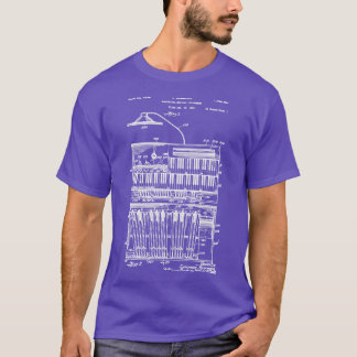 Hammond Organ Patent Weiße Tinte T-Shirt