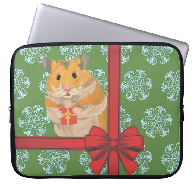 Hammy Christmas Hamster Laptopschutzhülle (Vorderseite)