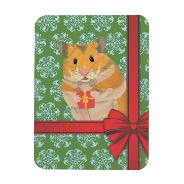Hammy Christmas Hamster Magnet (Vertikal)