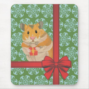 Hammy Christmas Hamster Mousepad
